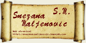 Snežana Maljenović vizit kartica